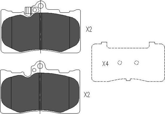 Kavo Parts KBP-9085 - Kit pastiglie freno, Freno a disco autozon.pro