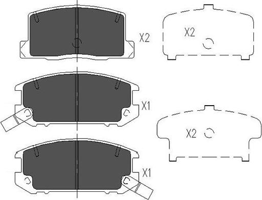 Kavo Parts KBP-9082 - Kit pastiglie freno, Freno a disco autozon.pro