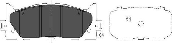 Kavo Parts KBP-9087 - Kit pastiglie freno, Freno a disco autozon.pro