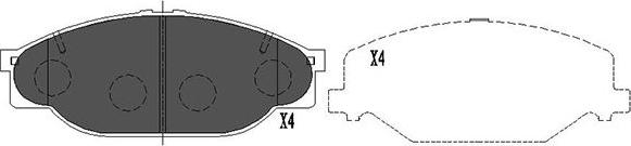 Kavo Parts KBP-9039 - Kit pastiglie freno, Freno a disco autozon.pro