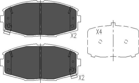 Kavo Parts KBP-9034 - Kit pastiglie freno, Freno a disco autozon.pro