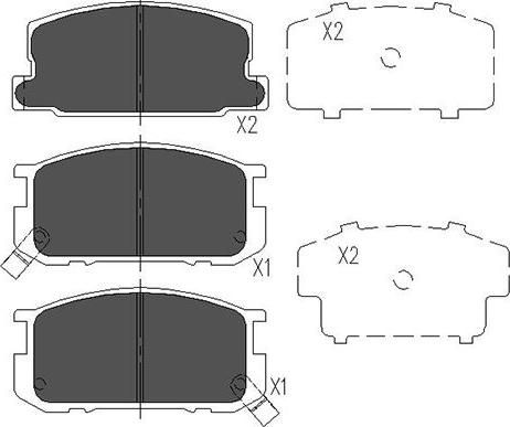 Kavo Parts KBP-9035 - Kit pastiglie freno, Freno a disco autozon.pro