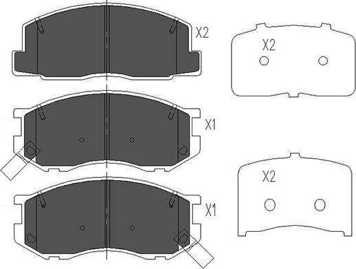 Kavo Parts KBP-9033 - Kit pastiglie freno, Freno a disco autozon.pro