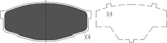 Kavo Parts KBP-9032 - Kit pastiglie freno, Freno a disco autozon.pro