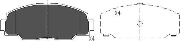 Kavo Parts KBP-9037 - Kit pastiglie freno, Freno a disco autozon.pro