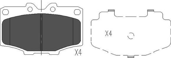 Kavo Parts KBP-9028 - Kit pastiglie freno, Freno a disco autozon.pro