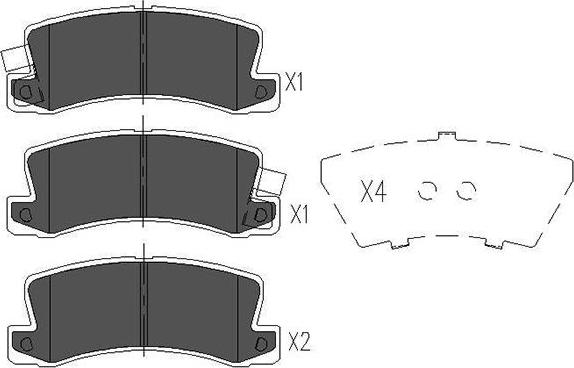 Kavo Parts KBP-9022 - Kit pastiglie freno, Freno a disco autozon.pro