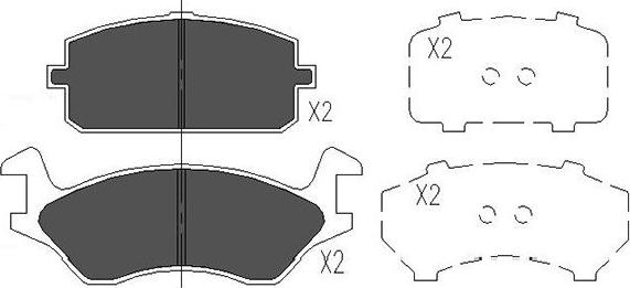 Kavo Parts KBP-9074 - Kit pastiglie freno, Freno a disco autozon.pro