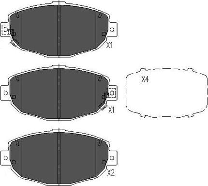 Kavo Parts KBP-9072 - Kit pastiglie freno, Freno a disco autozon.pro