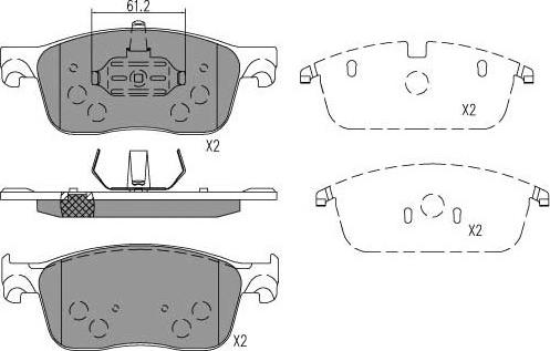 Kavo Parts KBP-9155 - Kit pastiglie freno, Freno a disco autozon.pro