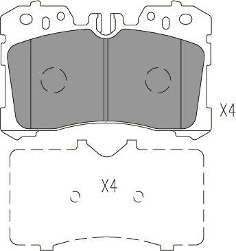 Kavo Parts KBP-9150 - Kit pastiglie freno, Freno a disco autozon.pro