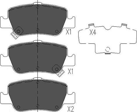 Kavo Parts KBP-9104 - Kit pastiglie freno, Freno a disco autozon.pro