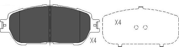 Kavo Parts KBP-9105 - Kit pastiglie freno, Freno a disco autozon.pro