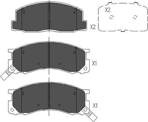 Kavo Parts KBP-9100 - Kit pastiglie freno, Freno a disco autozon.pro