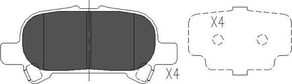 Kavo Parts KBP-9119 - Kit pastiglie freno, Freno a disco autozon.pro