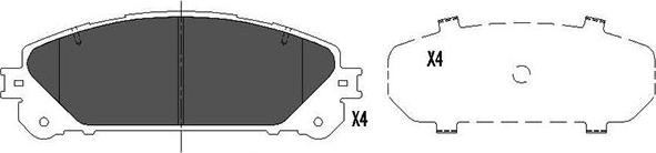 Kavo Parts KBP-9116 - Kit pastiglie freno, Freno a disco autozon.pro