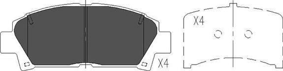 Kavo Parts KBP-9110 - Kit pastiglie freno, Freno a disco autozon.pro