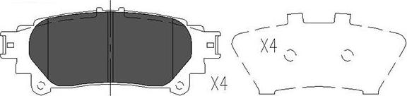 Kavo Parts KBP-9111 - Kit pastiglie freno, Freno a disco autozon.pro