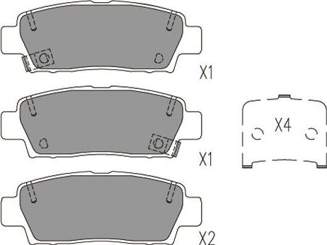 Kavo Parts KBP-9125 - Kit pastiglie freno, Freno a disco autozon.pro