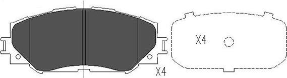 Kavo Parts KBP-9120 - Kit pastiglie freno, Freno a disco autozon.pro