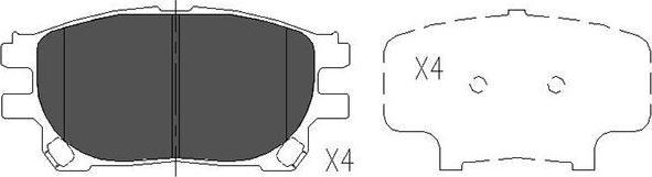 Kavo Parts KBP-9121 - Kit pastiglie freno, Freno a disco autozon.pro