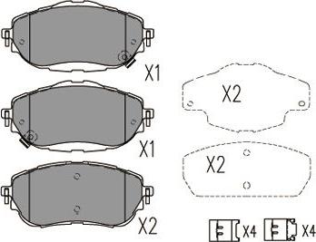 Kavo Parts KBP-9123 - Kit pastiglie freno, Freno a disco autozon.pro