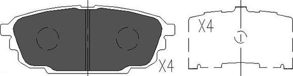 Kavo Parts KBP-4544 - Kit pastiglie freno, Freno a disco autozon.pro