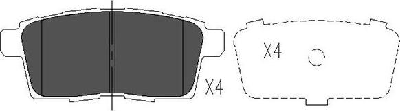 Kavo Parts KBP-4559 - Kit pastiglie freno, Freno a disco autozon.pro