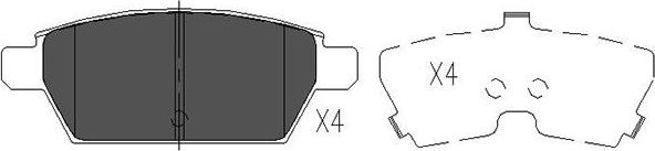 Kavo Parts KBP-4554 - Kit pastiglie freno, Freno a disco autozon.pro