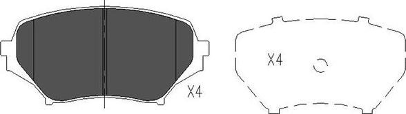 Kavo Parts KBP-4550 - Kit pastiglie freno, Freno a disco autozon.pro