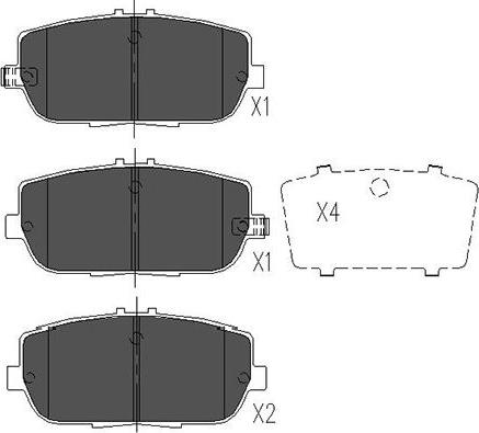 Kavo Parts KBP-4551 - Kit pastiglie freno, Freno a disco autozon.pro