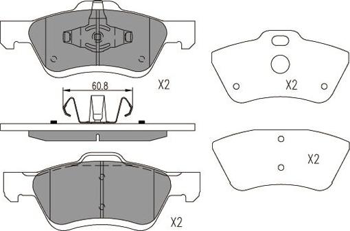 Kavo Parts KBP-4564 - Kit pastiglie freno, Freno a disco autozon.pro