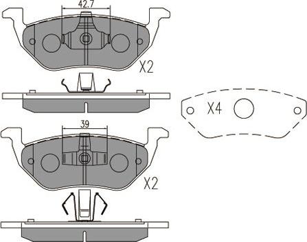 Kavo Parts KBP-4568 - Kit pastiglie freno, Freno a disco autozon.pro