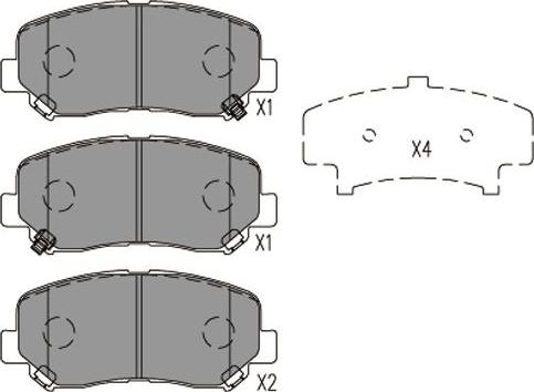 Kavo Parts KBP-4563 - Kit pastiglie freno, Freno a disco autozon.pro