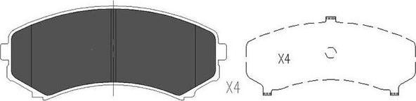 Kavo Parts KBP-4504 - Kit pastiglie freno, Freno a disco autozon.pro