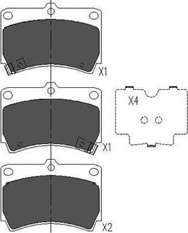 Kavo Parts KBP-4501 - Kit pastiglie freno, Freno a disco autozon.pro