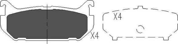 Kavo Parts KBP-4508 - Kit pastiglie freno, Freno a disco autozon.pro