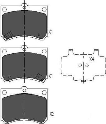 Kavo Parts KBP-4502 - Kit pastiglie freno, Freno a disco autozon.pro