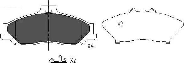 Kavo Parts KBP-4510 - Kit pastiglie freno, Freno a disco autozon.pro