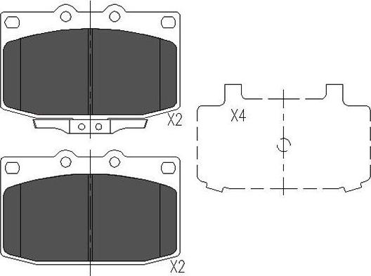 Kavo Parts KBP-4518 - Kit pastiglie freno, Freno a disco autozon.pro