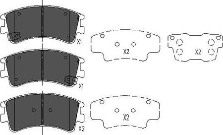 Kavo Parts KBP-4512 - Kit pastiglie freno, Freno a disco autozon.pro