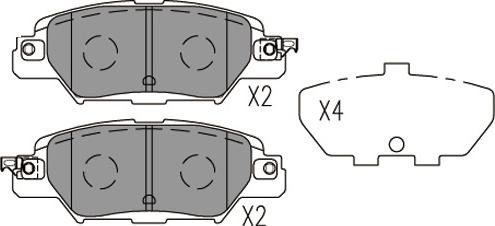 Kavo Parts KBP-4582 - Kit pastiglie freno, Freno a disco autozon.pro