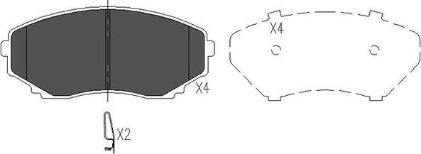 Kavo Parts KBP-4530 - Kit pastiglie freno, Freno a disco autozon.pro