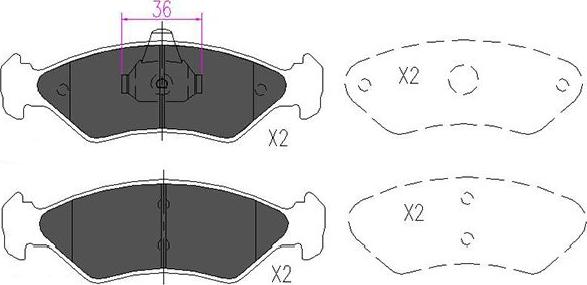 Kavo Parts KBP-4533 - Kit pastiglie freno, Freno a disco autozon.pro