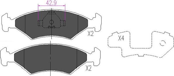 Kavo Parts KBP-4532 - Kit pastiglie freno, Freno a disco autozon.pro