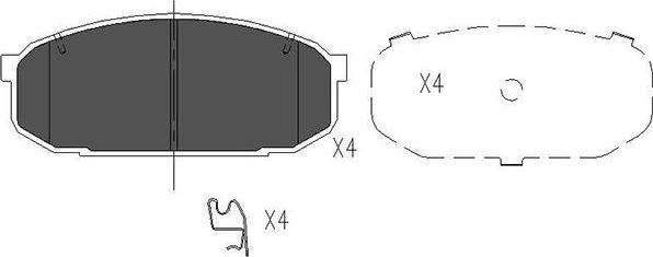 Kavo Parts KBP-4528 - Kit pastiglie freno, Freno a disco autozon.pro