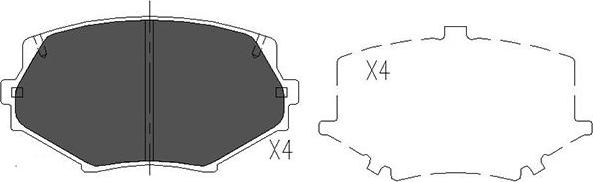 Kavo Parts KBP-4527 - Kit pastiglie freno, Freno a disco autozon.pro