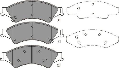 Kavo Parts KBP-4574 - Kit pastiglie freno, Freno a disco autozon.pro