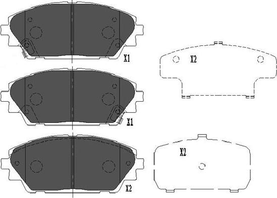 Kavo Parts KBP-4571 - Kit pastiglie freno, Freno a disco autozon.pro