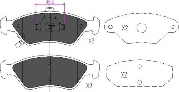 Kavo Parts KBP-4009 - Kit pastiglie freno, Freno a disco autozon.pro